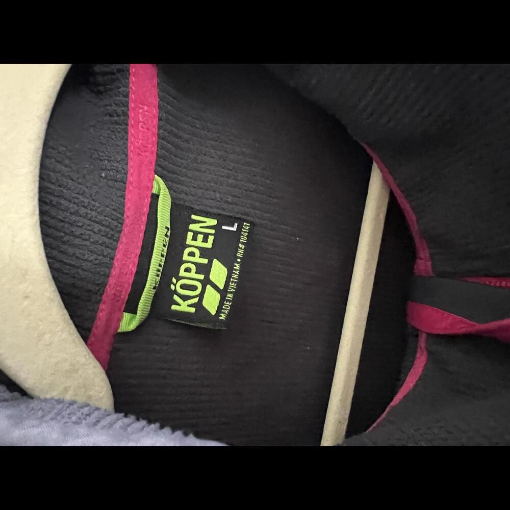 Koppen Softshell Size Large Gray Jacket With Pink… - image 2